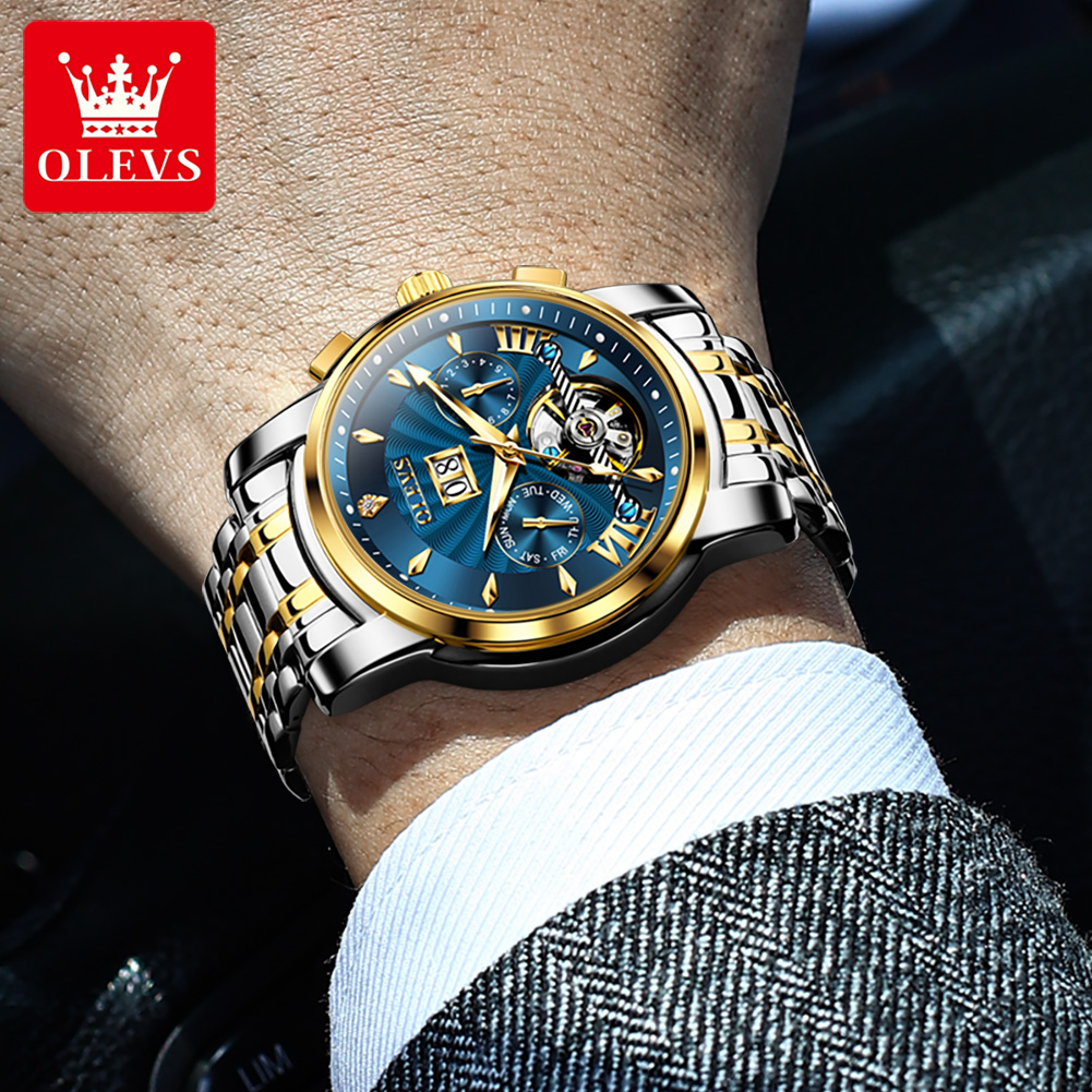 OLEVS メンズ腕時計高級ファッションファインスチールスト - Mens Fashion Week のレビューと価格