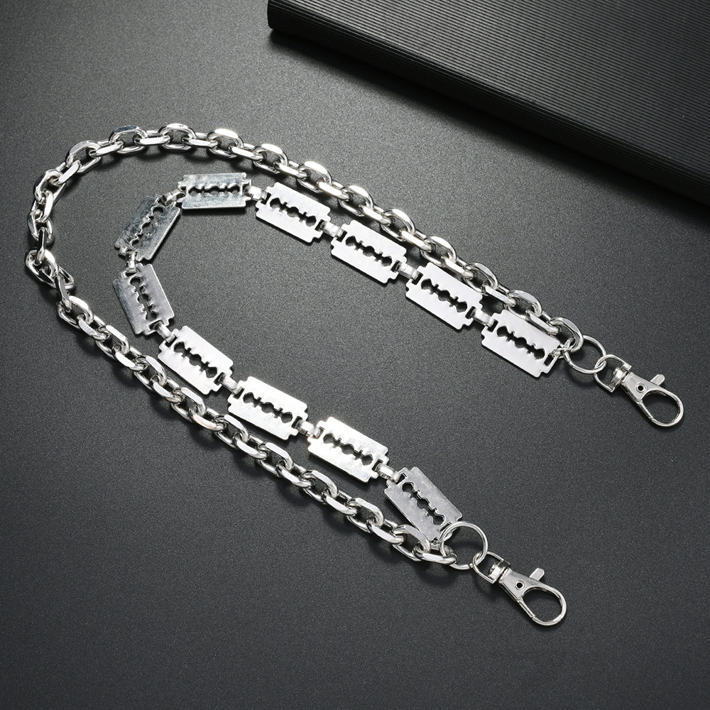 パンクメタルチェーンキーホルダー男性女性ズボンジーンズパンツ - Belt Mens Fashion のレビューと価格