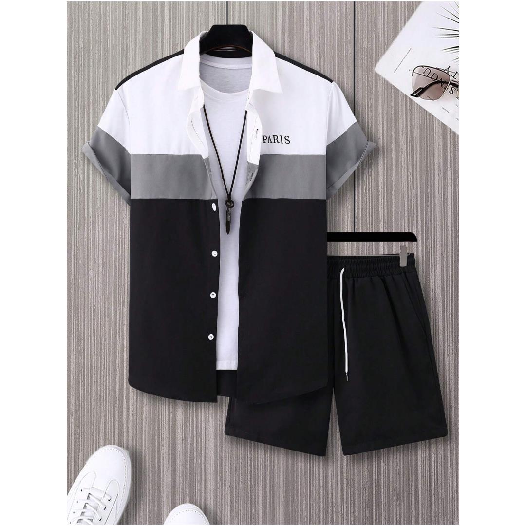メンズファッションスーツ 青と白のパッチワークカラー シング - Men'S Fashion Videos のレビューと価格