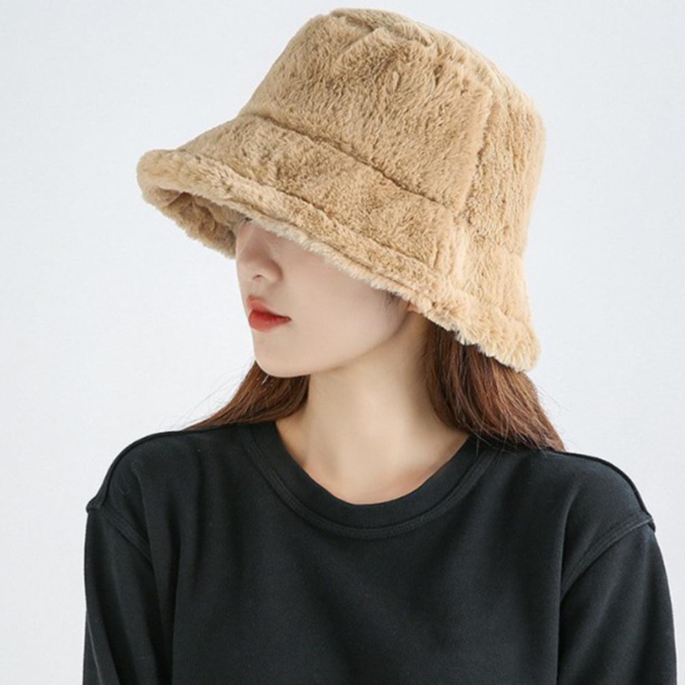 女性用、おしゃれで写真映えする、ふわふわ素材のバケットハット - Mens Fashion Bucket Hat のレビューと価格