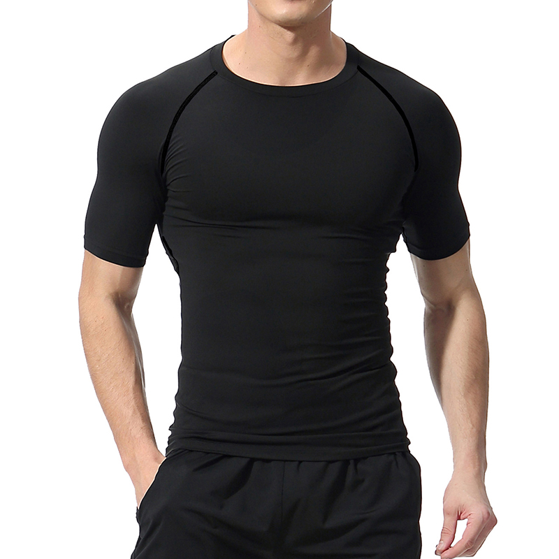 メンズクロスプリントコンプレッションシャツ,スポーツTシャツ - Compression Shirt Workout のレビューと価格