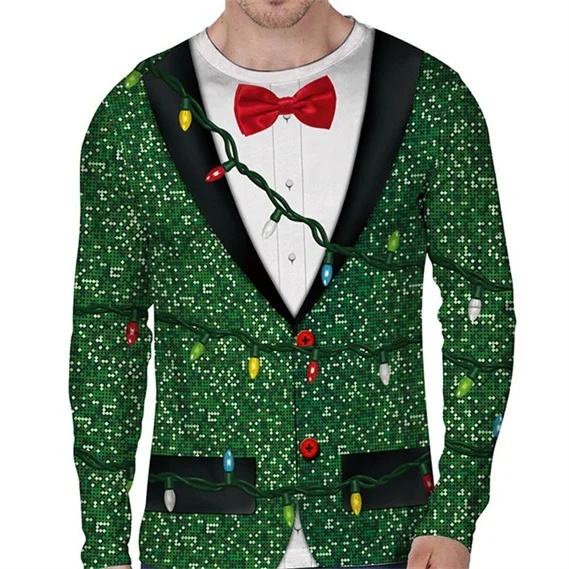 2026年秋/冬、クリスマスをテーマにした3Dプリントの筋肉 - Mens Fashion Suits のレビューと価格